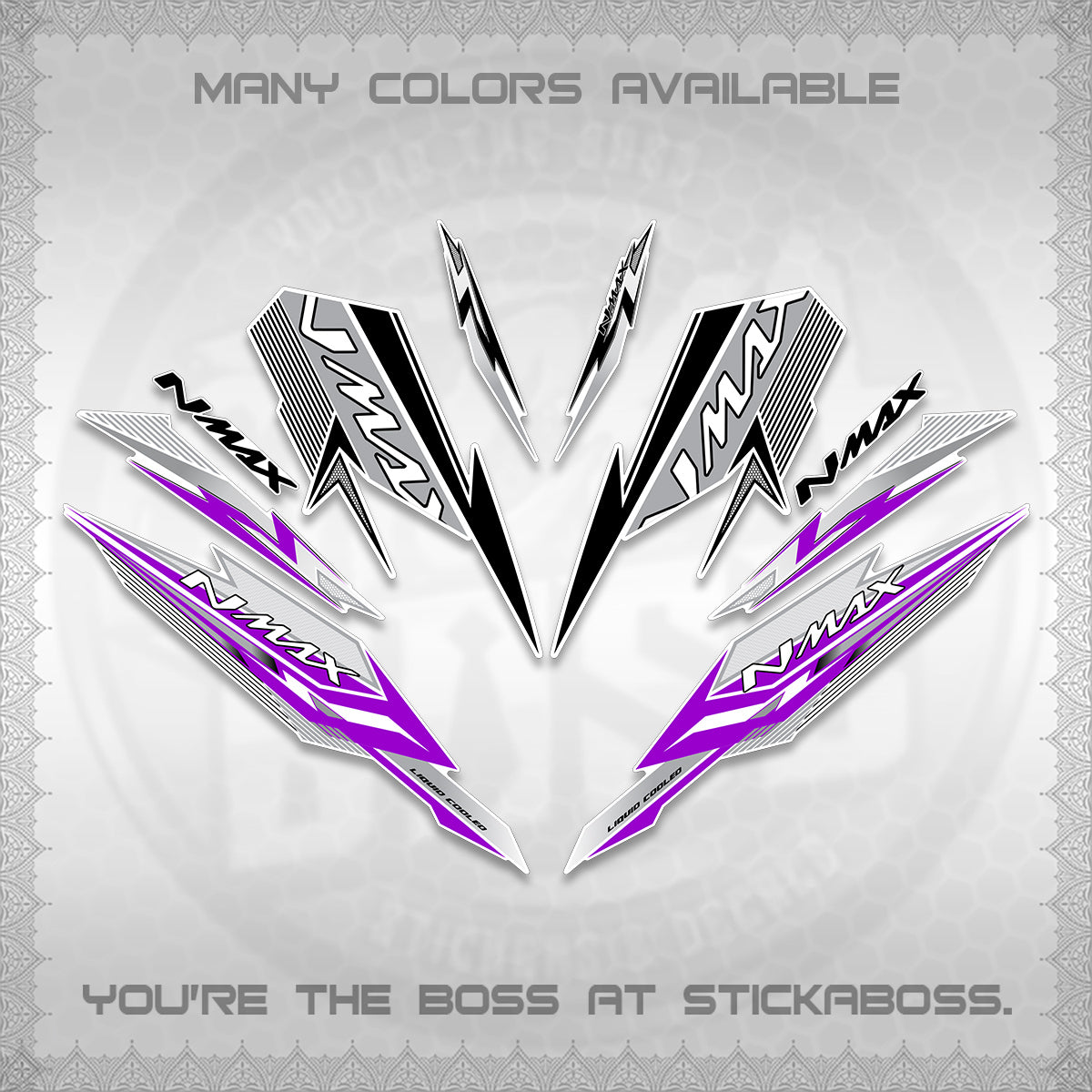 NMAX V2 FOR WHITE DECALS (2026 VARIO STYLE) STICKER DECALS By STICKABOSS