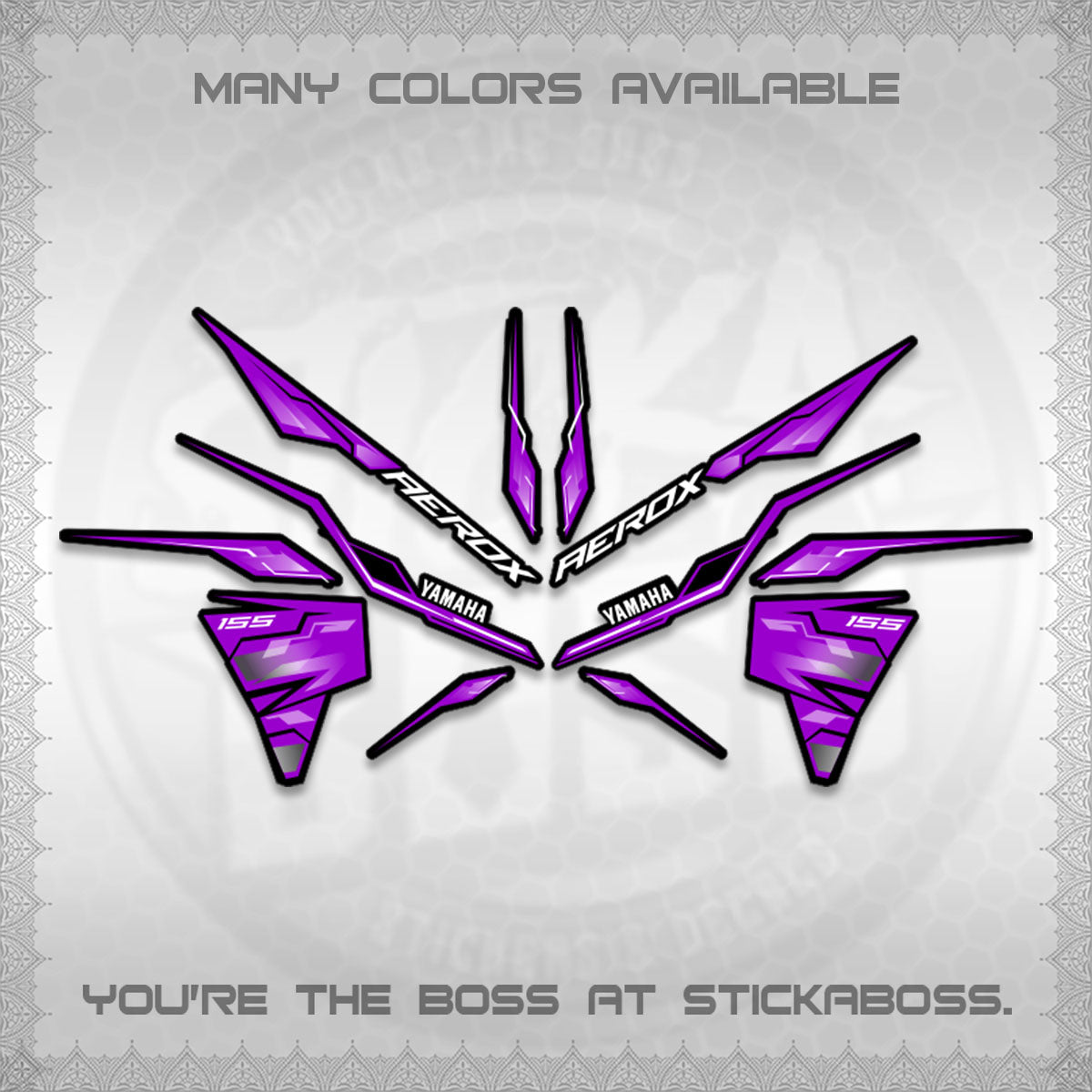 AEROX V3 INDO DECALS (ALPHA TURBO 0001)STICKER DECALS By STICKABOSS