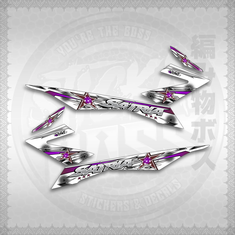 STICKER DECALS for RAIDER 150 FI FOR WHITE (RFISASTSE) By STICKABOSS (SOFIE LAMINATED WATERPROOF)