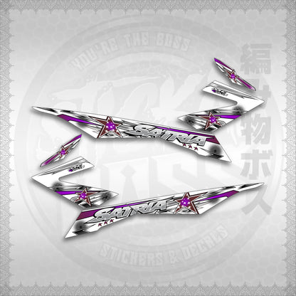 STICKER DECALS for RAIDER 150 FI FOR WHITE (RFISASTSE) By STICKABOSS (SOFIE LAMINATED WATERPROOF)