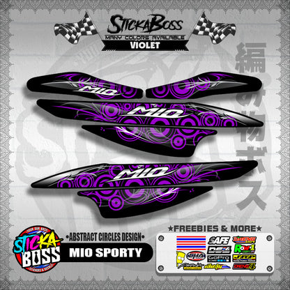 MIO SPORTY DECALS ( ABSTRACT CIRCLES DESIGN )【WITH FREEBIES】