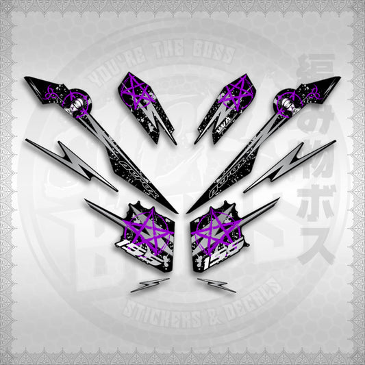 STICKER DECALS for AEROX V3 ALPHA TURBO INDO (AV3STLASA) By STICKABOSS (SOFIE LAMINATED WATERPROOF)