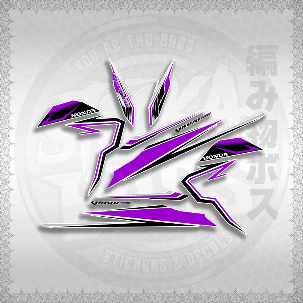 CLICK 125 V3 VARIO VR182114 DESIGN FOR WHITE STICKER DECALS By STICKABOSS (SOFIE LAMINATED WATERPROOF)