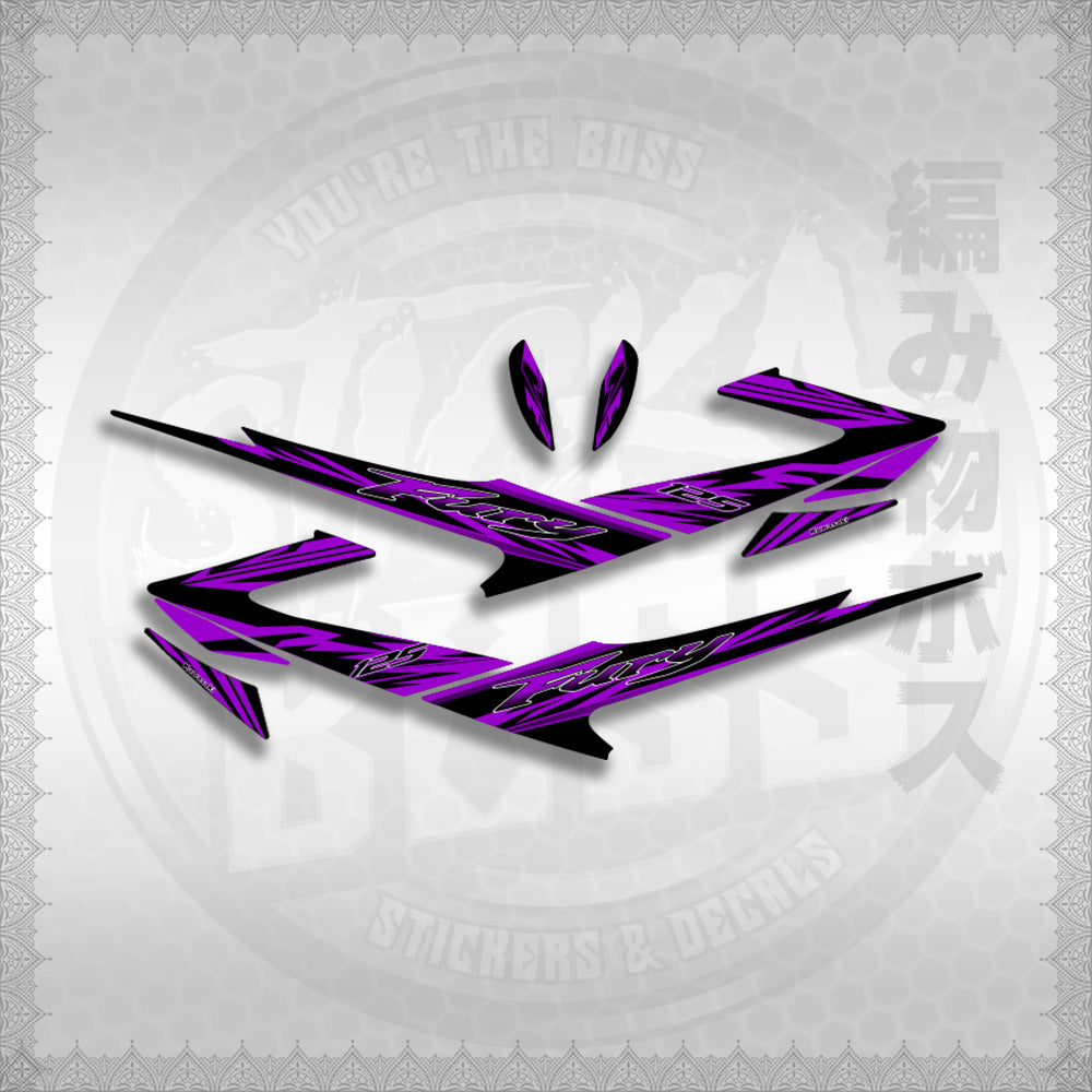 FURY 125 LUEFI RACE FLARE STICKER DECALS By STICKABOSS (SOFIE LAMINATED WATERPROOF)