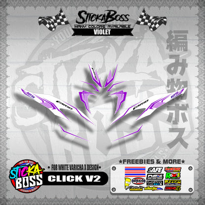 CLICK V2 DECALS ( FOR WHITE VARICHA X DESIGN )【WITH FREEBIES】