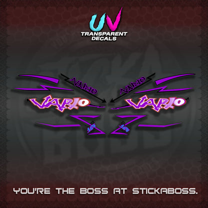 CLICK V2 INDO/MALAY UV TRANSPARENT VARIO DECALS (GRAFITY VARIO MOTIF)STICKER DECALS By STICKABOSS