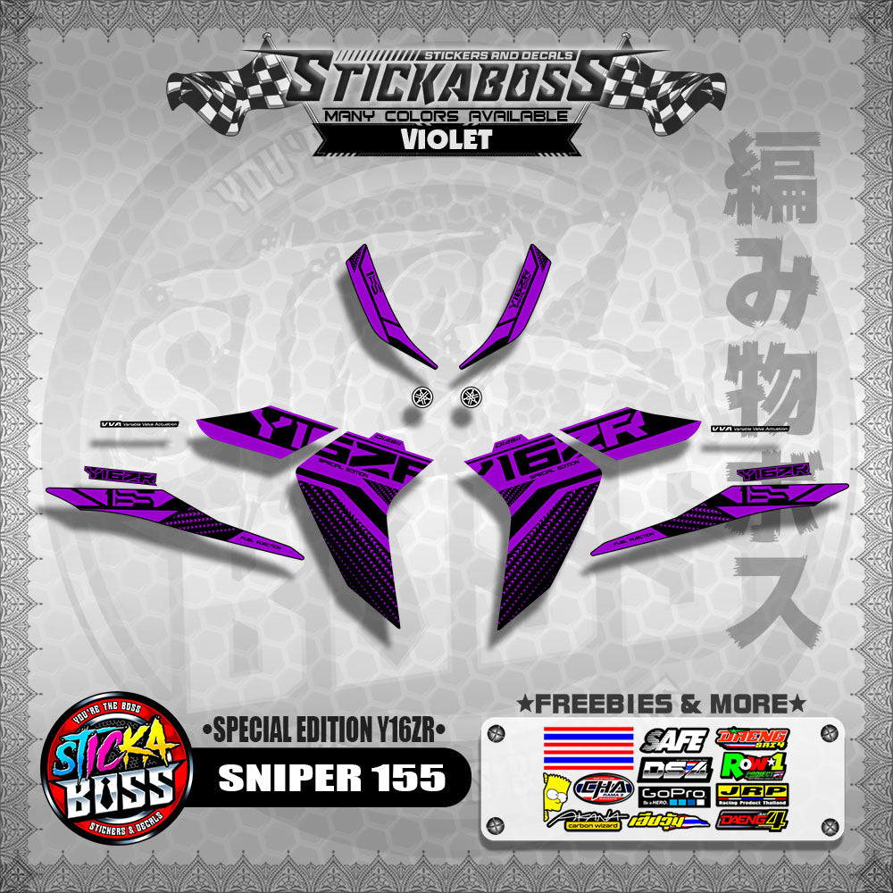 SNIPER 155 MALAYSIAN DECALS ( SPECIAL EDITION Y16ZR )【WITH FREEBIES】 MALAYSIA CONCEPT