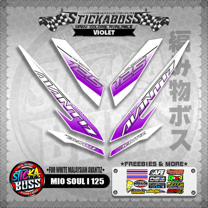 MIO SOUL I 125 STICKER DECALS ( FOR WHITE MALAYSIAN AVANTIZ )【WITH FREEBIES】