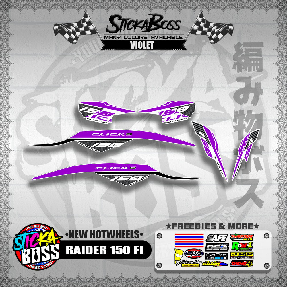 CLICK 150 V2 DECALS FOR WHITE ( NEW CUSTOM STRIPPING GAME CHANGER )【WITH FREEBIES】