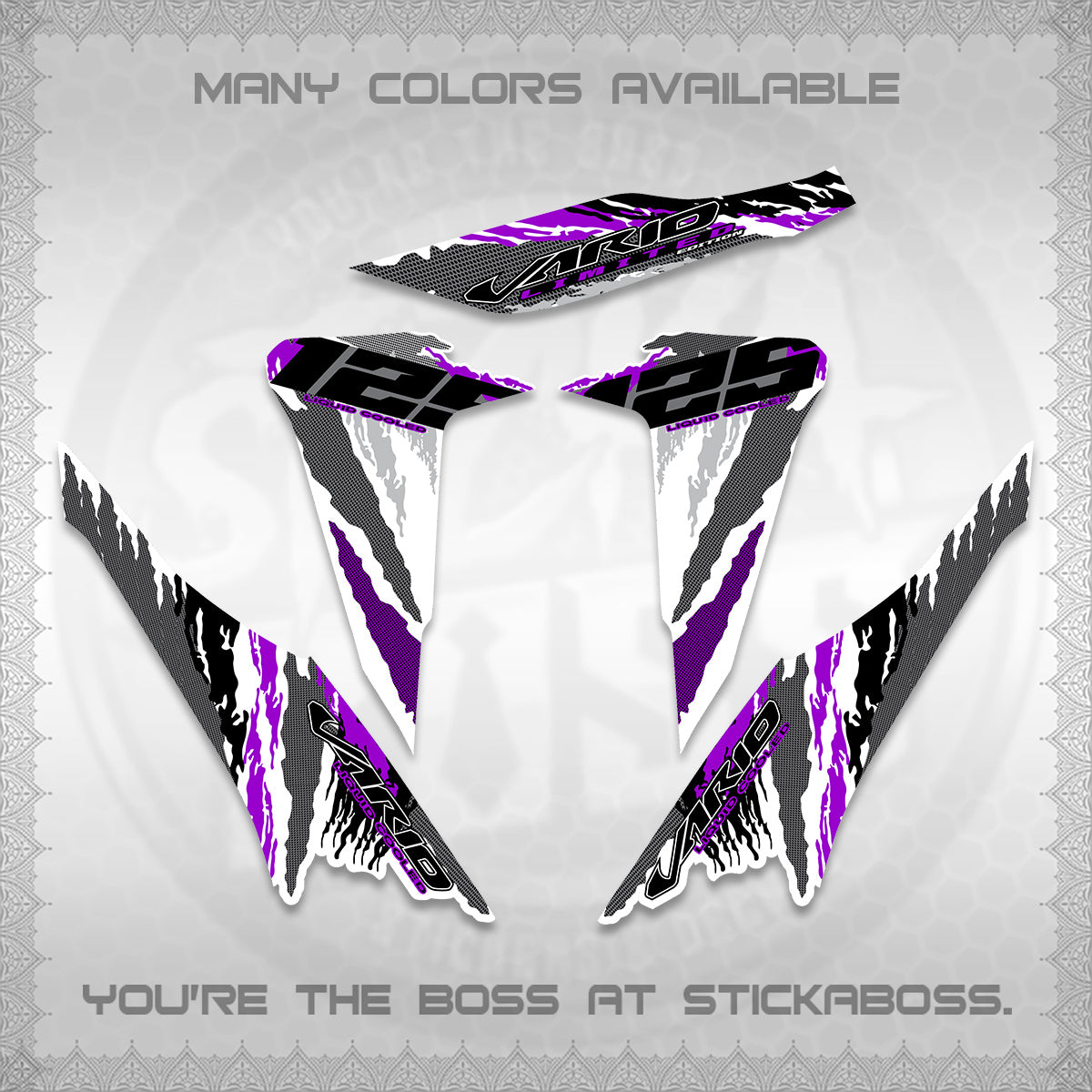 CLICK 125 V2 VARIO FOR WHITE DECALS (2022 SPLASH SPECIAL) STICKER KITS BY STICKABOSS