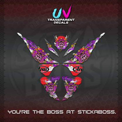 CLICK 125 V1 VARIO UV TRANSPARENT DECALS (2026 NEW SAMURAI MOTIF) STICKER KITS BY STICKABOSS