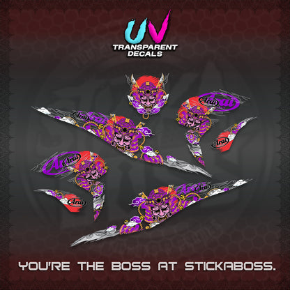 BEAT FI INDO UV TRANSPARENT DECALS (2026 NEW SAMURAI MOTIF) STICKER KITS BY STICKABOSS