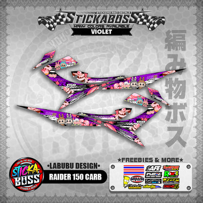 RAIDER 150 CARB STICKER DECALS ( LABUBU DESIGN )【WITH FREEBIES】