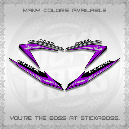 CLICK 125 V3 STOCK DECALS (NEW 2023 DESIGN)STICKER DECALS By STICKABOSS