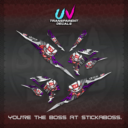 BEAT FI V3 UV TRANSPARENT DECALS (2026 NEW RCB 2.0 DESIGN) STICKER KITS BY STICKABOSS