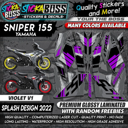Sniper 155 NEW STOCK DECALS (SPLASH DESIGN 2022) MALAYSIAN CONCEPT【WITH FREEBIES】
