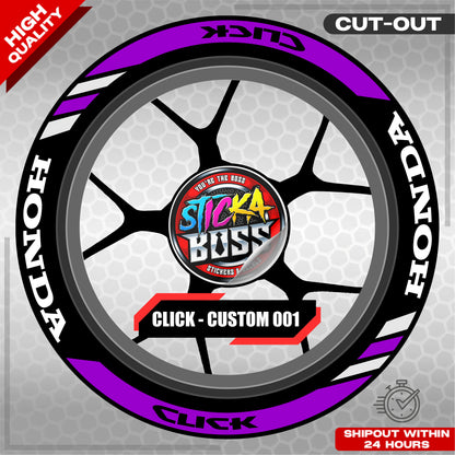 CLICK 125  150 160 MAGS STICKER SET  ( 2 MAGS ) - CUSTOM 001 | VINYL WATERPROOF CUT-OUT DECALS