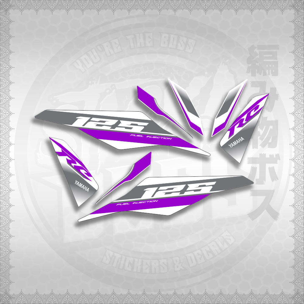 MIO I 125 M3 DASH RC EDITION FOR WHITE STICKER DECALS By STICKABOSS (SOFIE LAMINATED WATERPROOF)