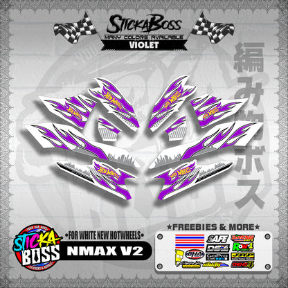 NMAX V2 DECALS ( FOR WHITE NEW HOTWHEELS )【WITH FREEBIES】
