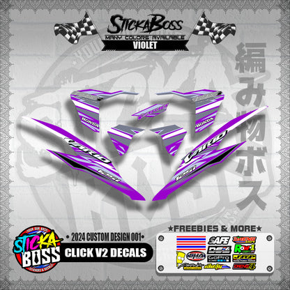 CLICK V2 DECALS ( 2024 CUSTOM DESIGN 001 )【WITH FREEBIES】