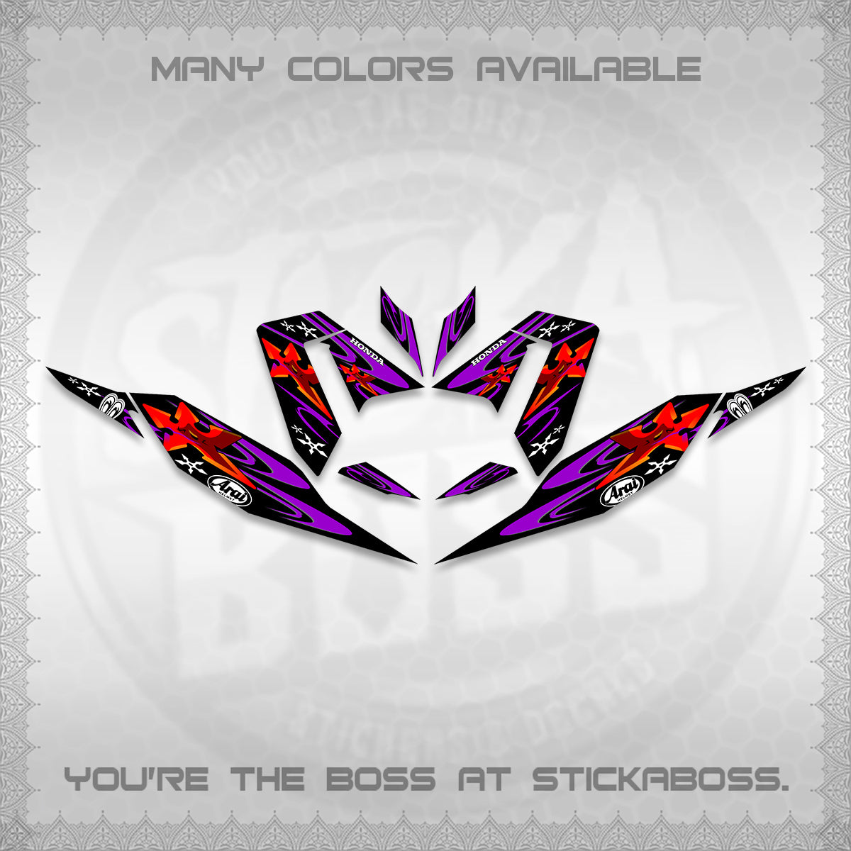CLICK 125 V4 DECALS (2026 ARAI STAR RACING DESIGN) STICKER DECALS By STICKABOSS