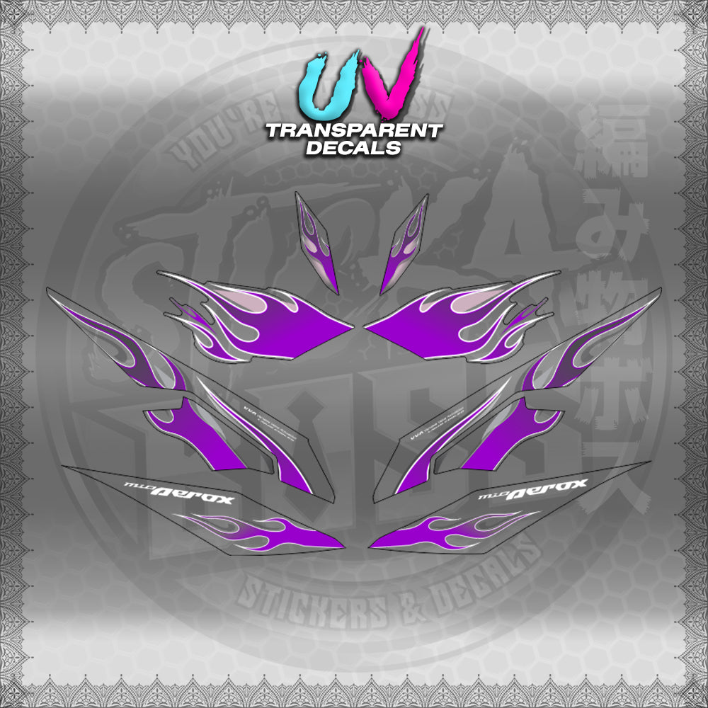 【PREMIUM UV PRINT】TRANSPARENT AEROX V3 ALPHA TURBO (AV3LEFIMO) 【WITH FREEBIES】