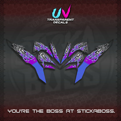 【PREMIUM UV PRINT】TRANSPARENT CLICK 125 V3  DECALS(ARAI API NEW TERBARU DESIGN)By STICKABOSS