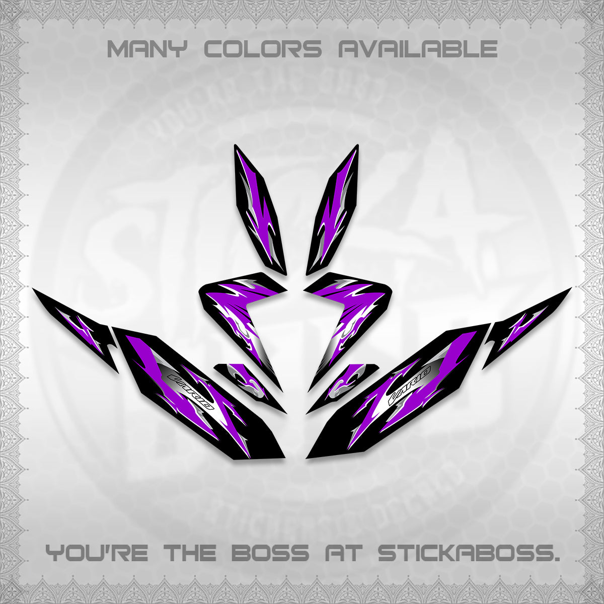 CLICK 125 V4 VARIO DECALS (2026 MODERN TRIBAL DESIGN) STICKER KITS By STICKABOSS