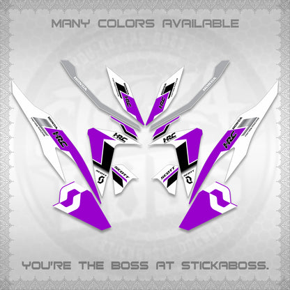 CLICK V2 FOR WHITE DECALS (SCOTTxHRC DESIGN) STICKER KITS By STICKABOSS