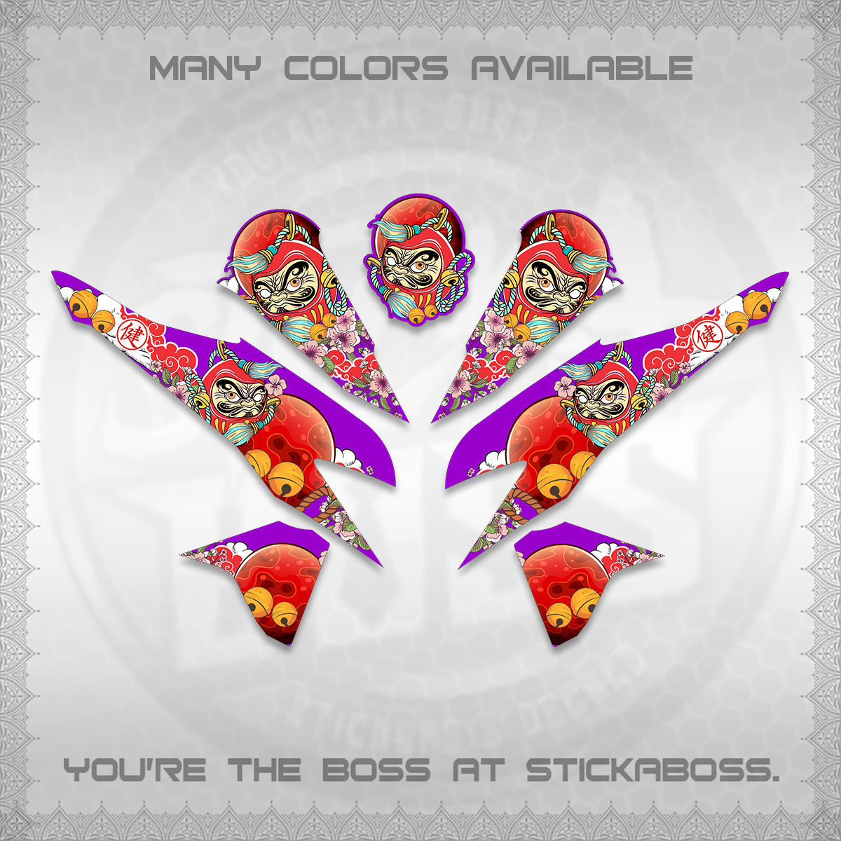 CLICK 125 V2 VARIO DECALS (DARUMA CLOUDS DESIGN) STICKER DECALS By STICKABOSS (Copy)