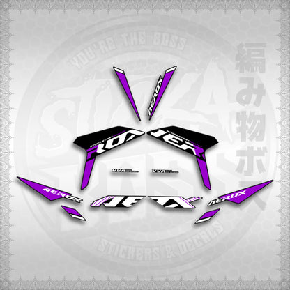 STICKER DECALS for AEROX V3 ALPHA TURBO INDO (AV3SODE25) By STICKABOSS (SOFIE LAMINATED WATERPROOF)