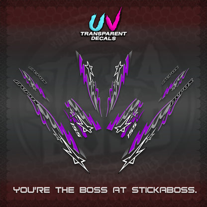AEROX V2 INDO UV TRANSPARENT DECALS (2026 STAR 0001 MOTIF) STICKER KITS By STICKABOSS