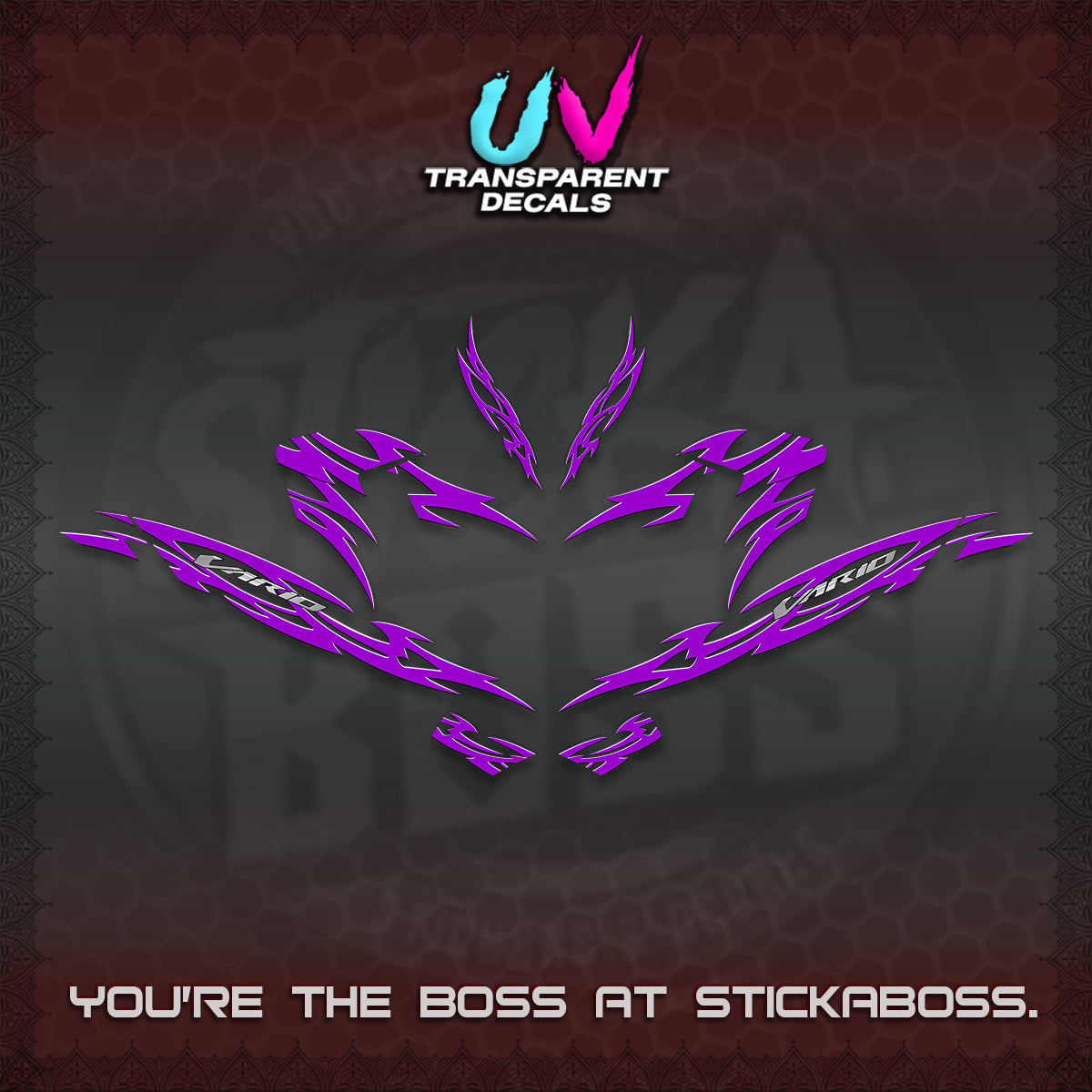 CLICK 125 V4 INDO VARIO UV TRANSPARENT DECALS (2026 NUSANTARA STRIPING) STICKER DECALS By STICKABOSS