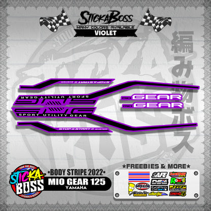 MIO GEAR 125 DECALS ( BODY STRIPE 2022 )【WITH FREEBIES】