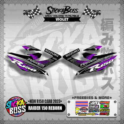 RAIDER 150 REBORN DECALS ( NEW R150 CARB 2023 )【WITH FREEBIES】