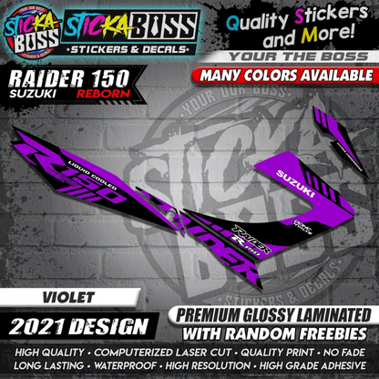 Suzuki Raider 150 Reborn Stock Decals ( 2021 Design )【WITH FREEBIES】