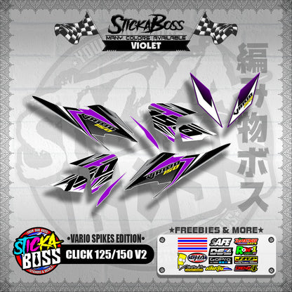 CLICK 125 / 150 V2 DECALS ( VARIO SPIKES EDITION ) 【WITH FREEBIES】