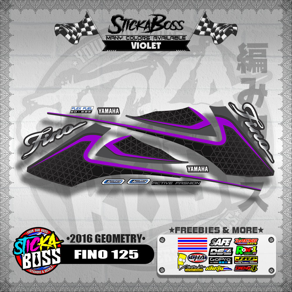 FINO 125 DECALS ( 2016 GEOMETRY )【WITH FREEBIES】