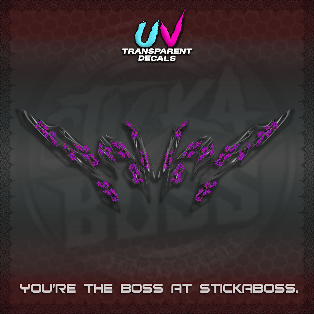CLICK 125 V3 UV TRANSAPARENT DECALS (2026 SAKURA WIND DESIGN)STICKER DECALS By STICKABOSS