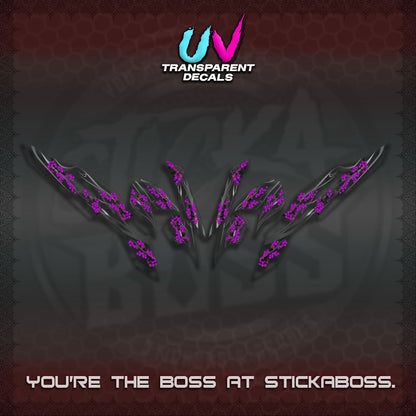 CLICK 125 V3 UV TRANSAPARENT DECALS (2026 SAKURA WIND DESIGN)STICKER DECALS By STICKABOSS