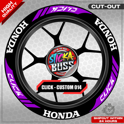 CLICK 125 / 150 / 160 MAG STICKER SET  ( 2 MAGS ) - CUSTOM 014 | VINYL WATERPROOF CUT-OUT DECALS