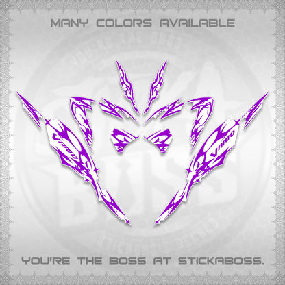 CLICK 125 V4 VARIO FOR WHITE DECALS (2026 TRIBAL LIGHTNING DESIGN) STICKER KITS BY STICKABOSS