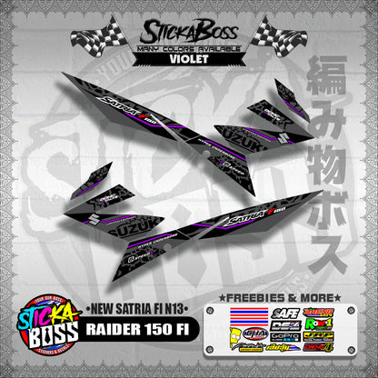 RAIDER 150 FI DECALS ( NEW SATRIA FI N13 )【WITH FREEBIES】