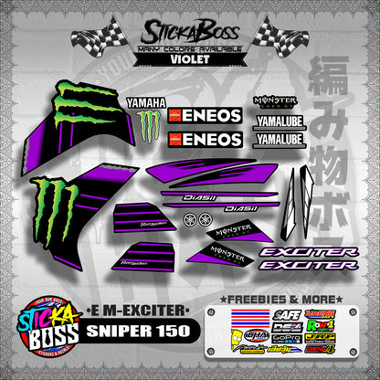 SNIPER 150 DECALS ( E M-EXCITER )【WITH FREEBIES】