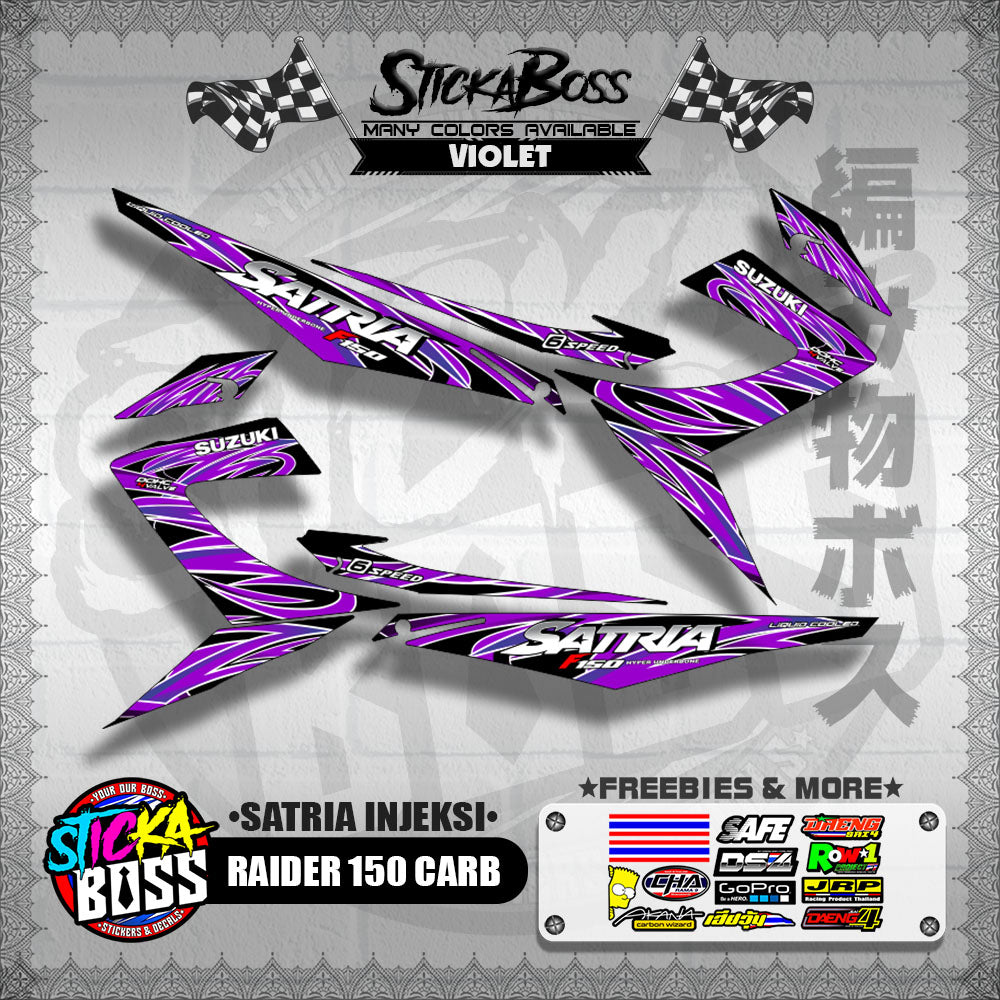 RAIDER 150 CARB DECALS ( SATRIA INJEKSI )【WITH FREEBIES】