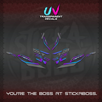 CLICK 125 V4 VARIO UV TRANSPARENT DECALS (2026 WHITE EDITION DESIGN) STICKER KITS By STICKABOSS