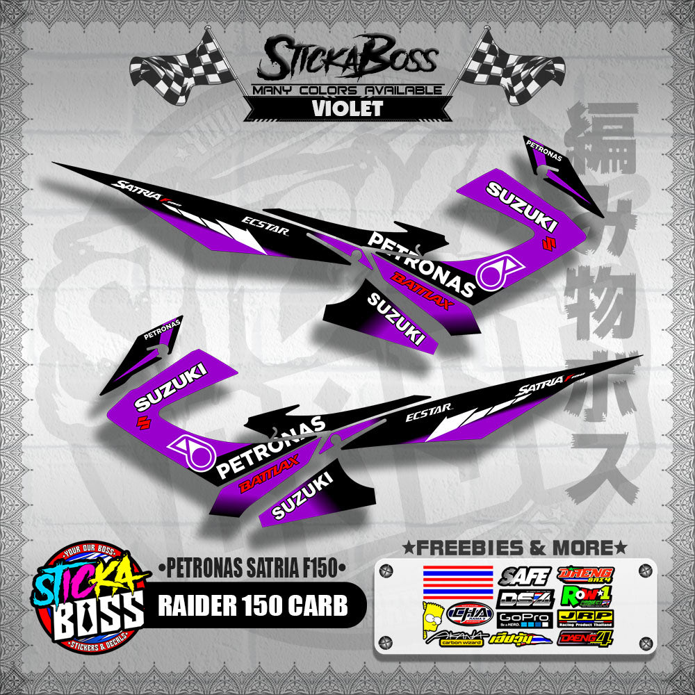 RAIDER 150 CARB DECALS ( PETRONAS SATRIA F150 )【WITH FREEBIES】