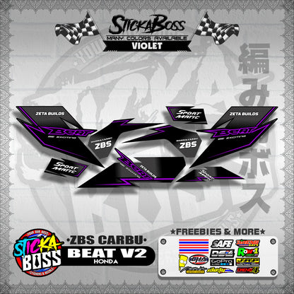 BEAT V2 DECALS ( ZBS CARBU )【WITH FREEBIES】