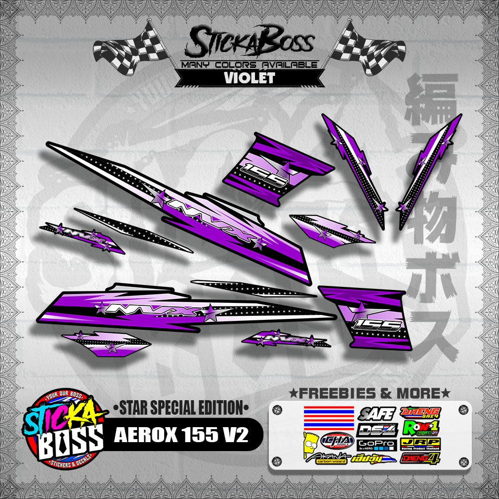AEROX 155 V2 DECALS ( STAR SPECIAL EDITION )【WITH FREEBIES】