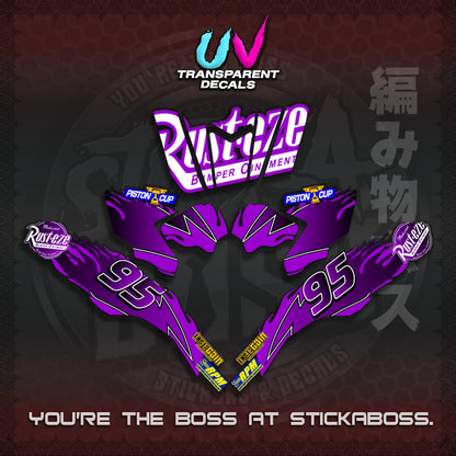 【PREMIUM UV PRINT】CLICK 125 V3 ( TRANSPARENT LIGHTING MCQUEEN DESIGN ) STICKER DECALS By STICKABOSS